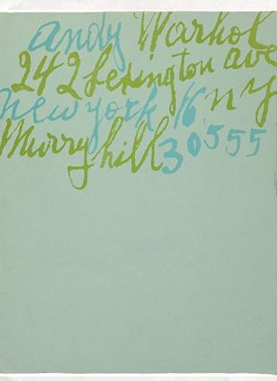 Best Accessory: Andy Warhol's personal stationary. Found on ilinkacollection.com